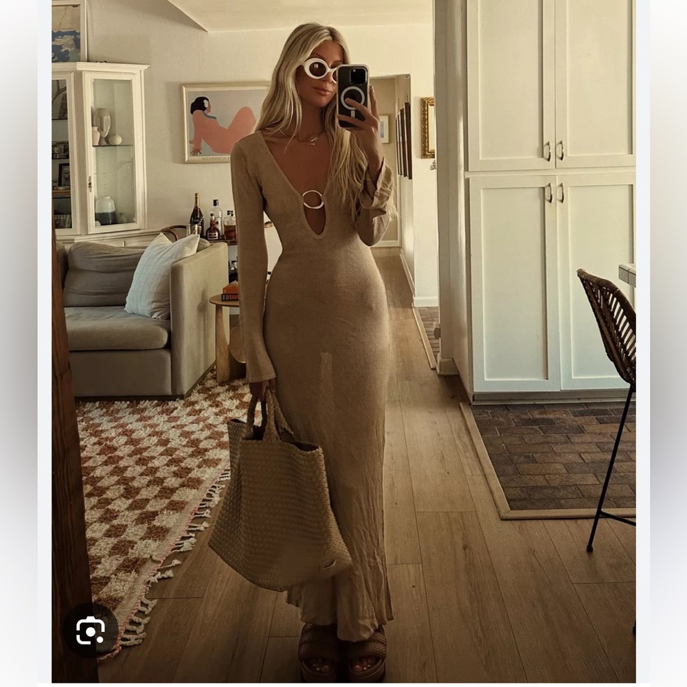Flook the Label Gold Metallic Nyala Maxi Dress - Picture 10 of 12